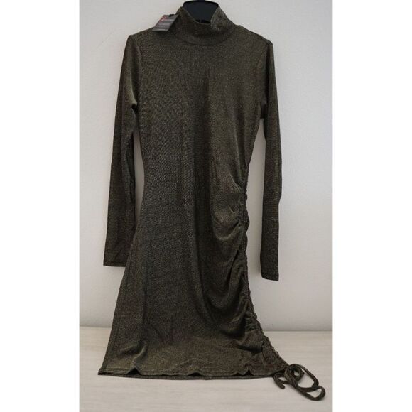 n:Philanthropy 7551LRX00 Womens Sz M Black Gold Demetra Metallic Mini Dress $158 - Picture 1 of 14